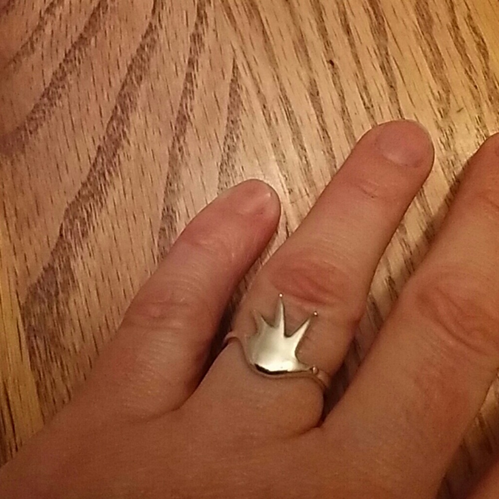 925 Sterling Silver Ring "Hand Print" - Picture 3 of 5
